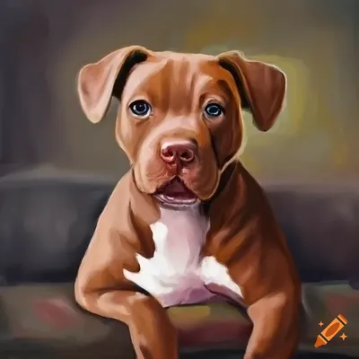 A cute pitbull with a happy smile 17396024 PNG