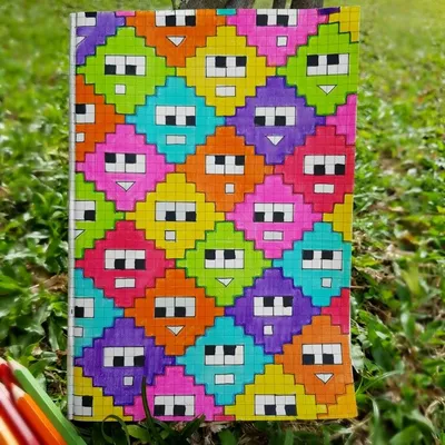 Рисунок по клеточкам. Пиксель. Pixel. Ромб. Принт. Цветной принт. Паттерн.  Рисунки в тетради. pattern. #тетрадь #покл… | Pix art, Graph paper art,  Pixel art pattern