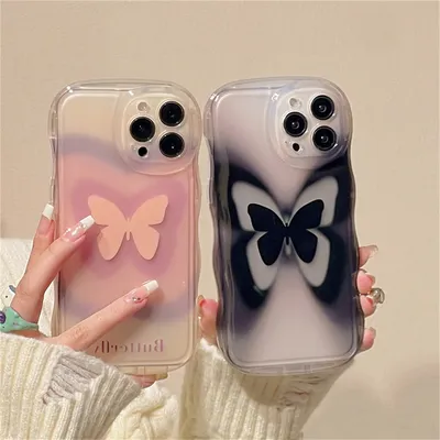 Прозрачный чехол с сердечками для iPhone | AliExpress