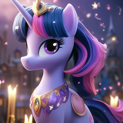 Twilight sparkle из мультфильма my …» — создано в Шедевруме