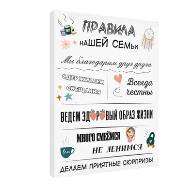 Подарок на годовщину, свадьбу - Постер «Правила семьи» с фото или без  (тексты меняются) (ID#1063926656), цена: 258 ₴, купить на Prom.ua