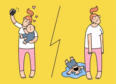 Комиксы про материнство от @doma_posle_roddoma | Пикабу
