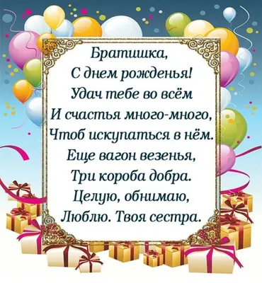 Открытка с днем рождения двоюродному брату - поздравляйте бесплатно на  otkritochka.net