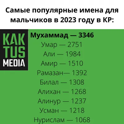 Мухаммад и Салиха - самые популярные имена в 2023 году. Как еще называли  детей?