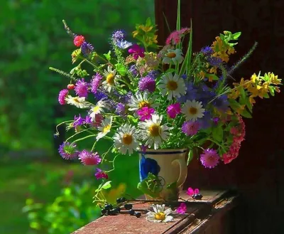 Купить букет полевых цветов в СПБ с бесплатной доставкой | Amsterdam Flowers