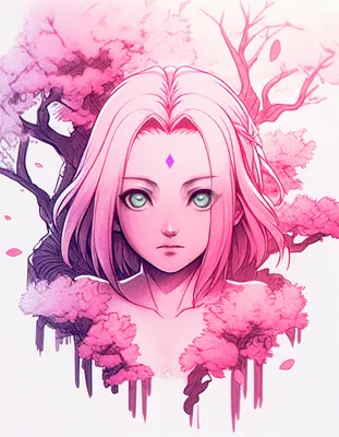 Скачать обои девушка, цветы, лепестки, сакура, наруто, повязка, Naruto,  Sakura, раздел сёнэн в разрешении 1920x1200