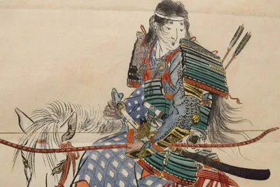 Девушка самурай с катаной - обои на рабочий стол