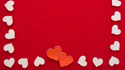 Обои сердечки, любовь, рамка, красный, белый картинки на рабочий стол, фото  скачать бесплатно