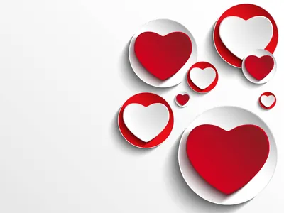 Обои сердечки картинки, красные, белые, сердца на рабочий стол
