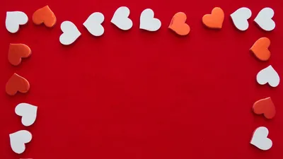 Обои сердечки, рамка, любовь, красный картинки на рабочий стол, фото  скачать бесплатно