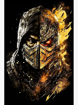 Scorpion Mortal Kombat X 4K Phone iPhone Wallpaper #5160a