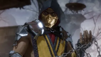 Detailed image of scorpion from mortal kombat on Craiyon