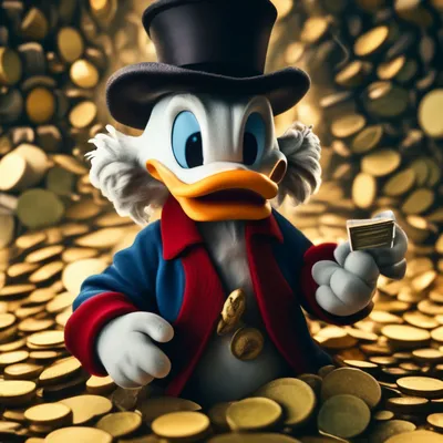 Купить картину-постер \"Деньги на жизнь: Скрудж МакДак (Scrooge McDuck)\" с  доставкой недорого | Интернет-магазин \"АртПостер\"