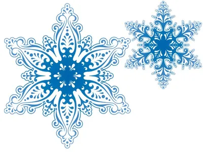 Снежинки - векторный клипарт - новогодний клипарт - Новый год - рождество