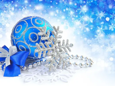 Фотография Новый год Снежинки Шар бантики Праздники