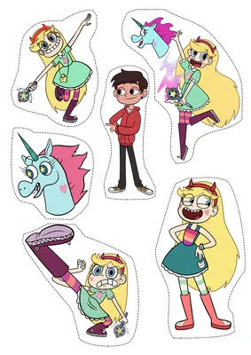 Лист наклеек Стар против сил зла/Star vs. the Forces of Evil Купить в  интернет магазине AnimeStore4you.