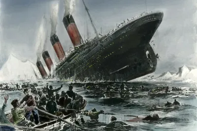Альтернативная вселенная Титаника — черно-белый постер