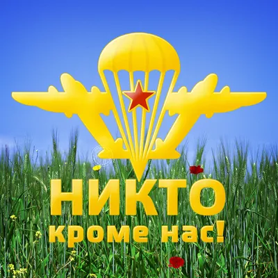 Флаг ВДВ «Никто кроме нас»