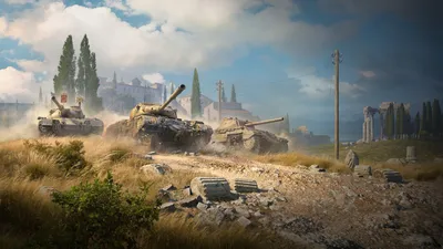 World of tanks wallpaper with explosive warzone on Craiyon
