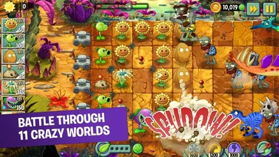 Plants vs Zombies 2 скачать 11.0.1 (Мод меню) APK на Android