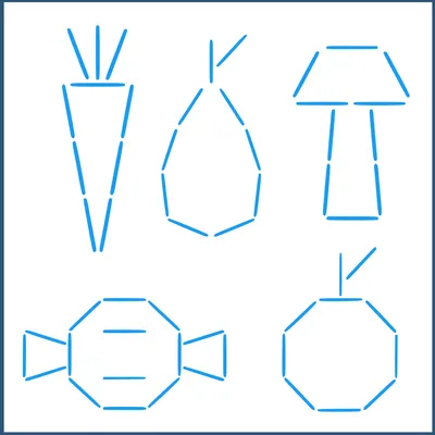 Выкладывание фигур из счетных палочек (3 фото). Воспитателям детских садов,  школьным учителям и педагогам - Маам.ру