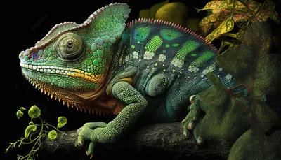 Chamaeleon Calyptratus — стоковые фотографии и другие картинки Хамелеон -  Хамелеон, Йеменский хамелеон, Белый фон - iStock