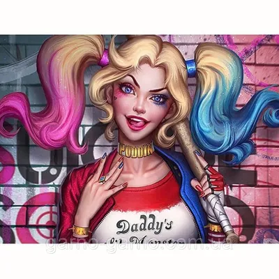 Обои на рабочий стол Harley Quinn / Харли Квин - персонаж из DC Comics, с  битой под дождем, art by JeeHyung lee, обои для рабочего стола, скачать  обои, обои бесплатно