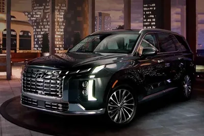 HYUNDAI PALISADE 2024 - фото в новом кузове: салон, вид снаружи, багажник