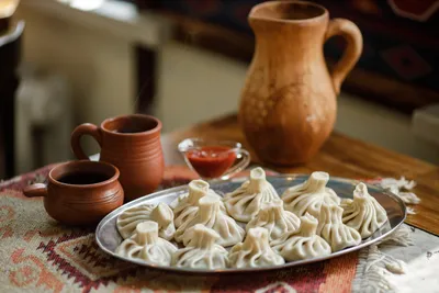 Хинкали с бараниной жареные( 3 шт) заказать в ресторане грузинской кухни  Три грузина