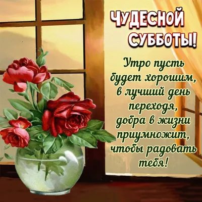 7dach - Доброе утро, друзья! Хорошего вам начала дня и удачной субботы! |  Facebook