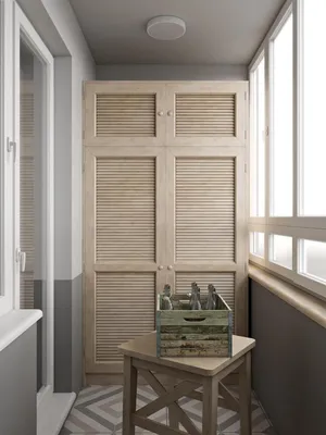 Хозяйственный шкаф на балконе | Проекты PRO100