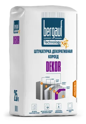 Акриловая декоративная штукатурка Короед DEKORPUTZ 11 Kreisel 15 кг купить  за 2650 р