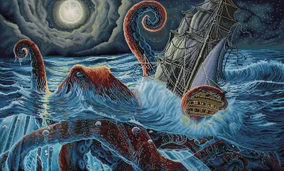Premium Photo A giant octopus kraken monster attacking a pirate ship in the  dark ocean generative ai - rta.com.co
