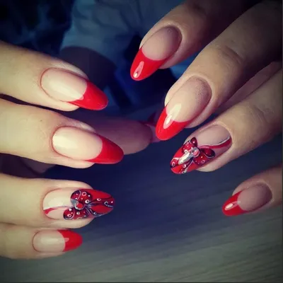 Red French Manicure / Nail Design ideas / Красный Френч / Маникюр - YouTube