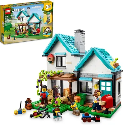 Amazon.com: LEGO Creator 3 in 1 Cozy House Building Kit, Rebuild into 3  Different Houses, Includes Family Minifigures and Accessories, DIY Building  Toy Ideas for Outdoor Play for Kids, Boys and Girls,