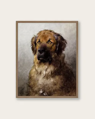 Dekoschild LEONBERGER - Watercolor-Style - personalisiert mit