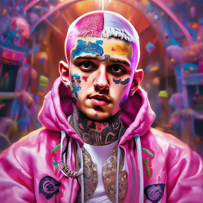 На фото \"Лил Пип\" (Lil Peep) #kinopoisk | Музыкальные исполнители,  Монохромный арт, Музыканты