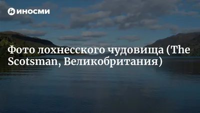 Лох-Несское чудовище обнаружил турист с помощью сонара | Сегодня