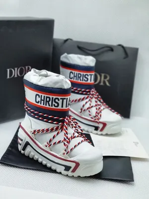 Ботинки женские зимние Christian Dior Alps дутики луноходы белые - купить в  Москве с доставкой по РФ