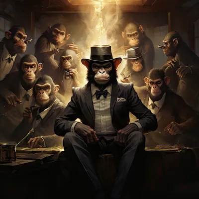 Künstlerische Illustration | Monkey Mafia | Europosters