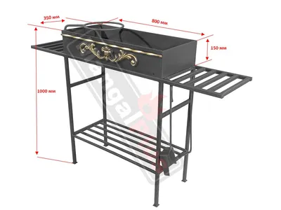 Размеры мангала: оптимальная высота, глубина, ширина, длина для шашлыка из  металла