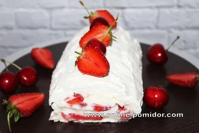 Meringue Roll with Strawberries | Melt in your mouth - YouTube