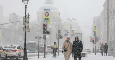 метель в городе. люди ходят по снегоходной улице во время снегопада.  холодная ветряная погода. Стоковое Фото - изображение насчитывающей флора,  город: 231240432