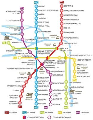 схема метро Санкт-Петербурга