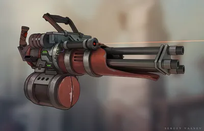 Futuristic plasma minigun on Craiyon