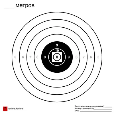 Мишень № 4 (спортивная) 500*500мм 60г/м купить с доставкой