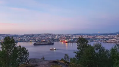 Порт Города Мурманск Вечером — стоковые фотографии и другие картинки  Мурманск - Мурманск, Зима, Barents Sea - iStock