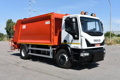 Мусоровоз с задней загрузкой АТ-5011 на шасси IVECO Eurocargo ML180E25 -  виробництво і продаж. Завод комунальної техніки Альфатекс