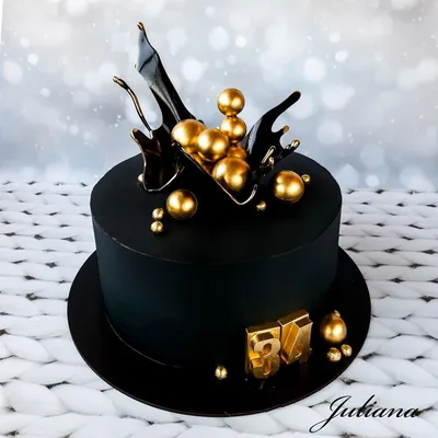 Черный мужской торт | Elegant birthday cakes, Cake for husband, Pretty  birthday cakes