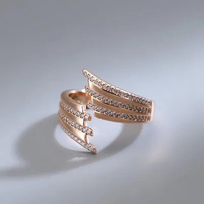 Купить Минималистичные элегантные поверхностные золотые студенческие  открывающиеся кольца, многослойные искусственные цирконы, европейские  готические аксессуары, необычные кольца для девочек | Joom